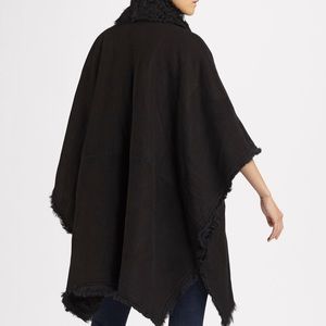 Cole Haan Real Shearling Fur Poncho Almost New